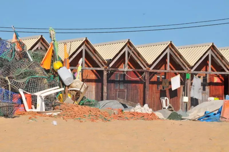 Casas de pescadores en el Algarve
