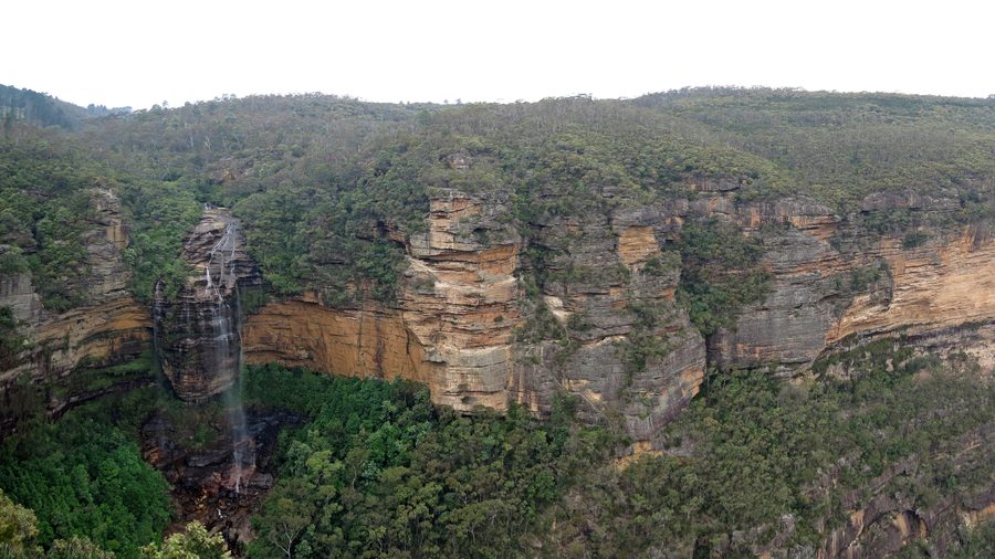 Wentworth Falls in den Blue Mountains von New South Wales