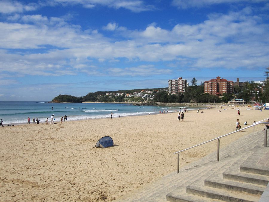 Manly Beach an der Küste von Manly in New South Wales